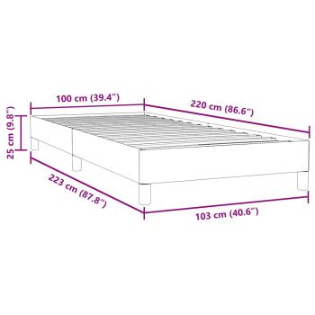 Boxspringbett ohne Matratze Dunkelgrau 100x220 cm Samt