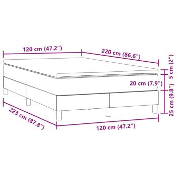 Boxspringbett mit Matratze Dunkelblau 120x220 cm Samt