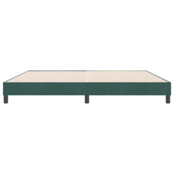 Boxspringbett ohne Matratze Dunkelgrün 180x220 cm Samt