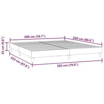 Boxspringbett ohne Matratze Dunkelblau 200x220 cm Samt