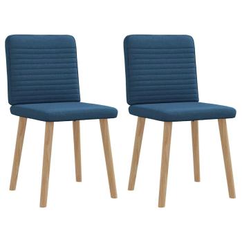 ARDEBO.de - Esszimmerstühle 2 Stk. Blau Stoff