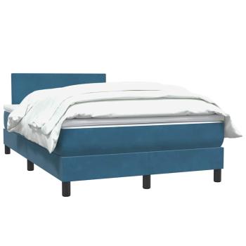 Boxspringbett mit Matratze Dunkelblau 120x210 cm Samt