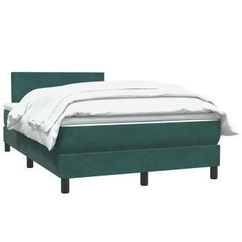 Boxspringbett mit Matratze Dunkelgrün 120x220 cm Samt