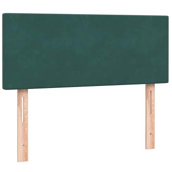 Boxspringbett mit Matratze Dunkelgrün 120x220 cm Samt