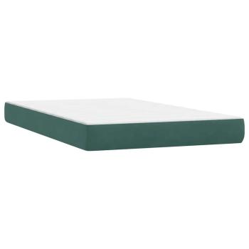 Boxspringbett mit Matratze Dunkelgrün 120x220 cm Samt
