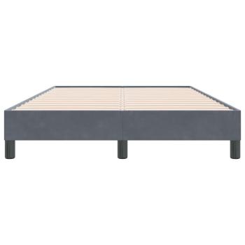 Boxspringbett ohne Matratze Dunkelgrau 120x220 cm Samt