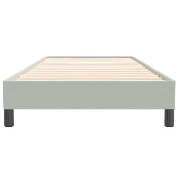 ARDEBO.de - Boxspringbett ohne Matratze Hellgrau 80x220 cm Samt