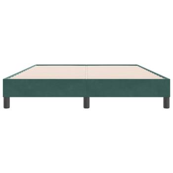 Boxspringbett ohne Matratze Dunkelgrün 160x220 cm Samt