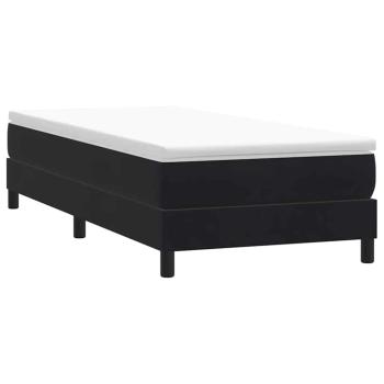 Boxspringbett mit Matratze Schwarz 90x220 cm Samt
