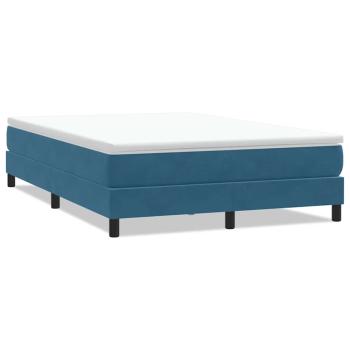 Boxspringbett ohne Matratze Dunkelblau 140x220 cm Samt