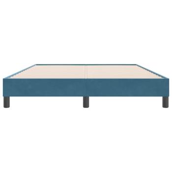 Boxspringbett ohne Matratze Dunkelblau 140x220 cm Samt