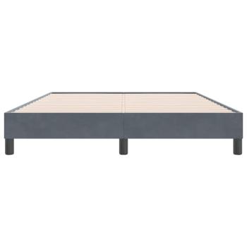 ARDEBO.de - Boxspringbett ohne Matratze Dunkelgrau 160x220 cm Samt