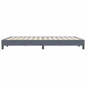 Boxspringbett ohne Matratze Dunkelgrau 160x220 cm Samt