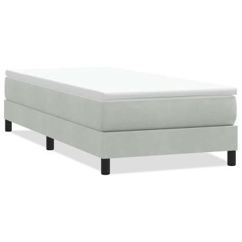 Boxspringbett ohne Matratze Hellgrau 100x220 cm Samt