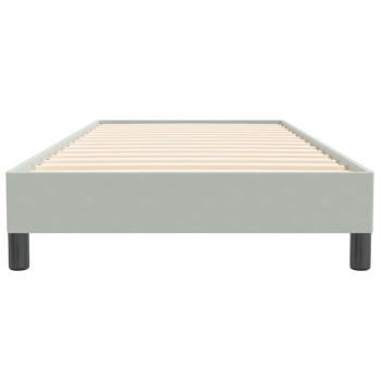 Boxspringbett ohne Matratze Hellgrau 100x220 cm Samt