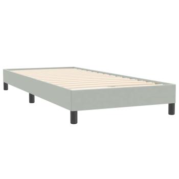 Boxspringbett ohne Matratze Hellgrau 100x220 cm Samt