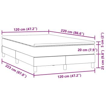 ARDEBO.de - Boxspringbett mit Matratze Dunkelgrün 120x220 cm Samt