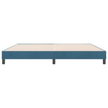 Boxspringbett ohne Matratze Dunkelblau 180x220 cm Samt