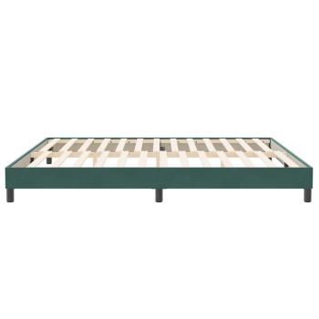 Boxspringbett ohne Matratze Dunkelgrün 200x220 cm Samt