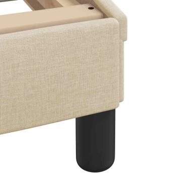 Bettgestell ohne Matratze Creme 140x200 cm Stoff