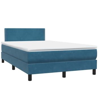 Boxspringbett mit Matratze Dunkelblau 120x210 cm Samt