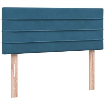 Boxspringbett mit Matratze Dunkelblau 120x210 cm Samt