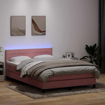 ARDEBO.de - Boxspringbett mit Matratze Rosa 160x220 cm Samt