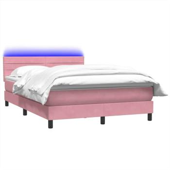 Boxspringbett mit Matratze Rosa 160x220 cm Samt