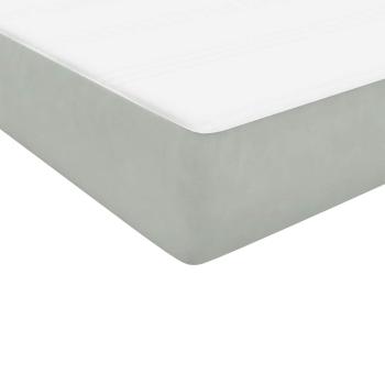 ARDEBO.de - Boxspringbett mit Matratze Hellgrau 80x220 cm Samt
