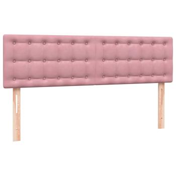 Boxspringbett mit Matratze Rosa 140x220 cm Samt