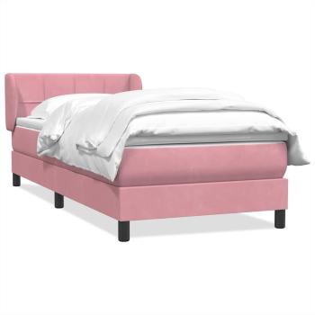 Boxspringbett mit Matratze Rosa 80x220 cm Samt