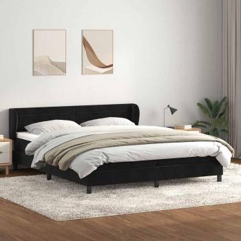 ARDEBO.de - Boxspringbett mit Matratzen Schwarz 180x220 cm Samt