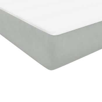 Boxspringbett mit Matratzen Hellgrau 180x220 cm Samt