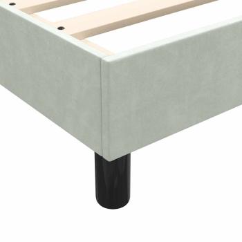 Boxspringbett mit Matratzen Hellgrau 180x220 cm Samt