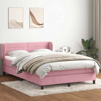 ARDEBO.de - Boxspringbett mit Matratze Rosa 140x220 cm Samt