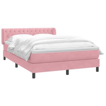 Boxspringbett mit Matratze Rosa 140x220 cm Samt