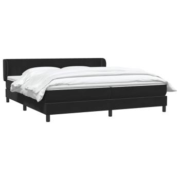 ARDEBO.de - Boxspringbett mit Matratzen Schwarz 180x220 cm Samt