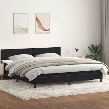 ARDEBO.de - Boxspringbett mit Matratze Schwarz 180x220 cm Samt