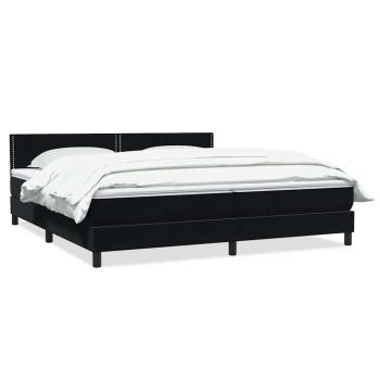 Boxspringbett mit Matratze Schwarz 180x220 cm Samt