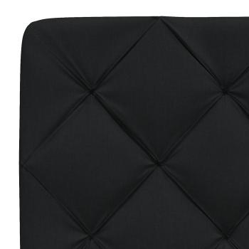 Bettgestell mit LED ohne Matratze Schwarz 90x190 cm Stoff