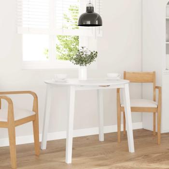 Esstisch Weiß Massivholz Gummibaumholz