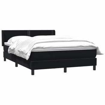 Boxspringbett mit Matratze Schwarz 160x220 cm Samt