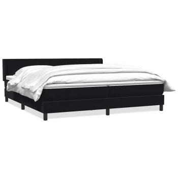 Boxspringbett mit Matratze Schwarz 180x220 cm Samt