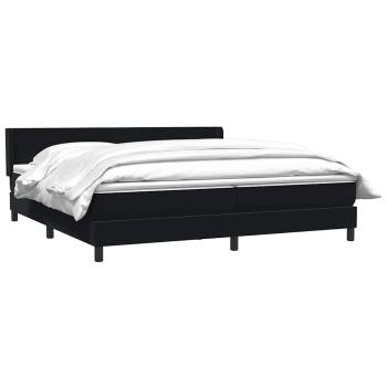Boxspringbett mit Matratze Schwarz 180x220 cm Samt
