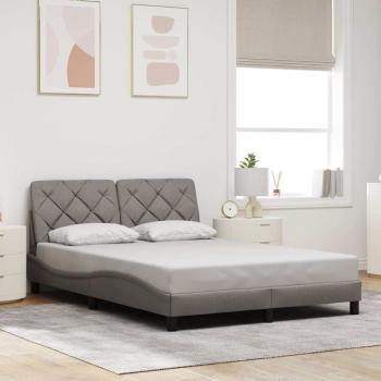 ARDEBO.de - Bettgestell ohne Matratze Taupe 120x200 cm Stoff