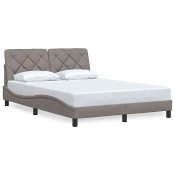 Bettgestell ohne Matratze Taupe 120x200 cm Stoff