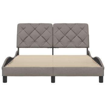 Bettgestell ohne Matratze Taupe 120x200 cm Stoff