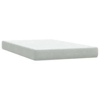 Boxspringbett mit Matratze Hellgrau 120x220 cm Samt
