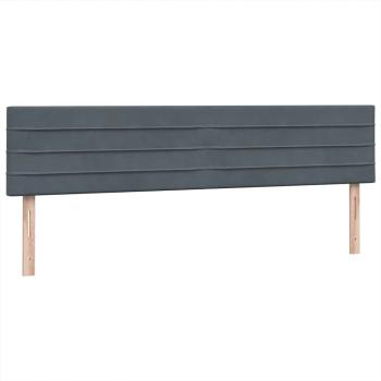 ARDEBO.de - Boxspringbett mit Matratze Dunkelgrau 180x220 cm Samt