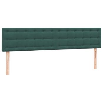 Boxspringbett mit Matratze Dunkelgrün 180x220 cm Samt